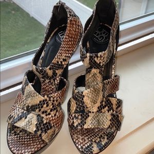Snakeskin Platform heels
